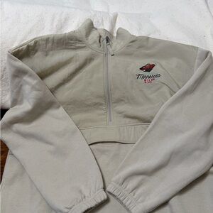 NHL Minnesota Wild Cream 1/2 zip XL Windbreaker